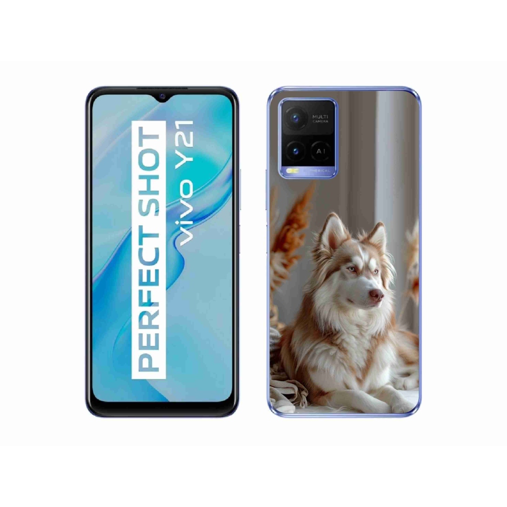 Gélový kryt mmCase na Vivo Y21/Y21s/Y33s - pokojný sibírsky husky