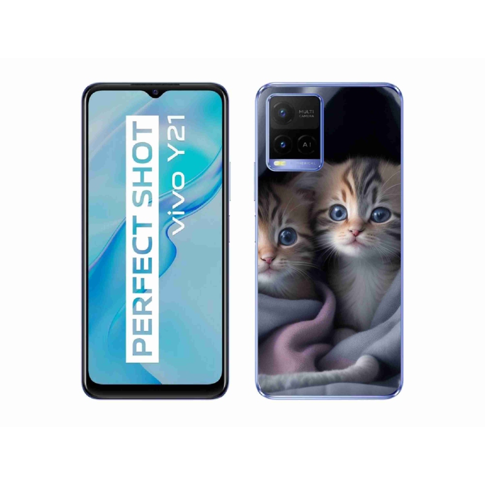 Gélový kryt mmCase na Vivo Y21/Y21s/Y33s - mačacie duo 2