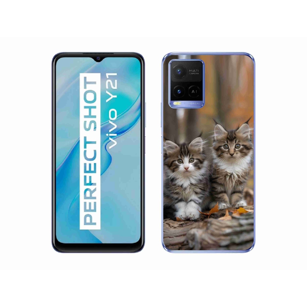 Gélový kryt mmCase na Vivo Y21/Y21s/Y33s - mačacie duo 3