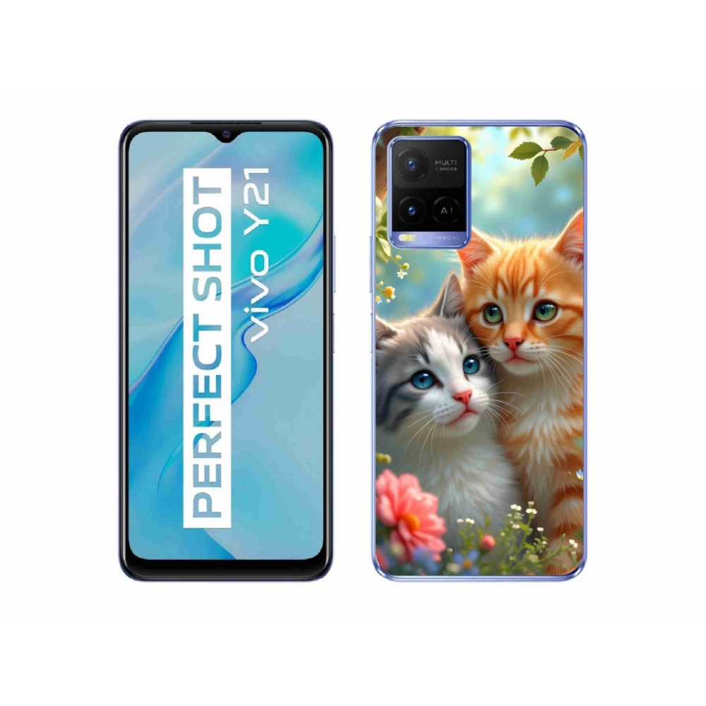 Gélový kryt mmCase na Vivo Y21/Y21s/Y33s - mačacia láska 2