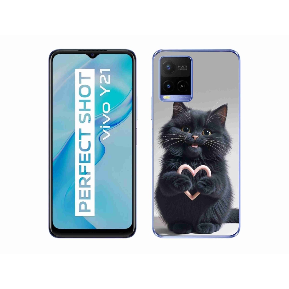 Gélový kryt mmCase na Vivo Y21/Y21s/Y33s - mačacia láska 3