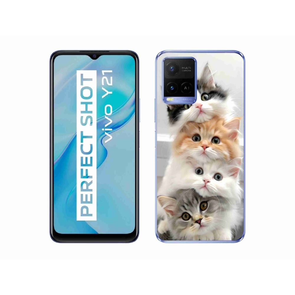 Gélový kryt mmCase na Vivo Y21/Y21s/Y33s - mačacia partia