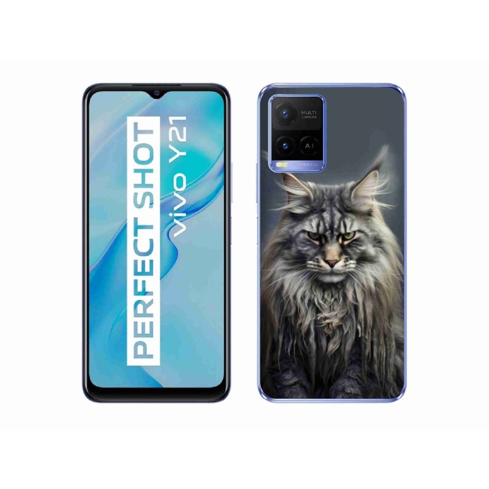 Gélový kryt mmCase na Vivo Y21/Y21s/Y33s - mačacie pohľad 4