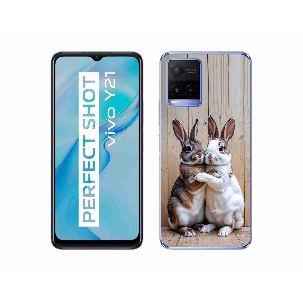 Gélový kryt mmCase na Vivo Y21/Y21s/Y33s - králičie pár