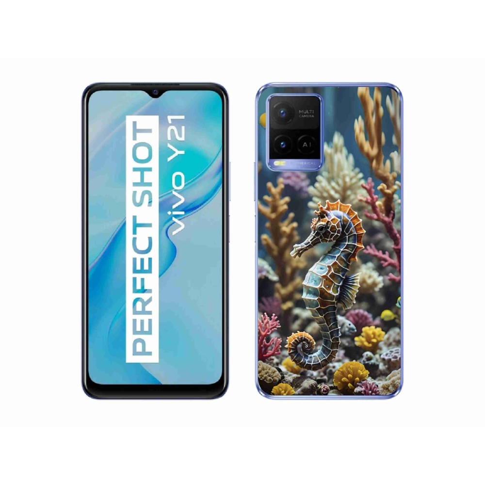 Gélový kryt mmCase na Vivo Y21/Y21s/Y33s - morský koník 2