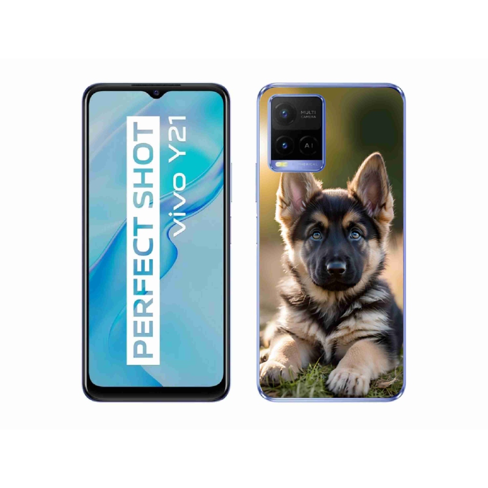 Gélový kryt mmCase na Vivo Y21/Y21s/Y33s - nemecký ovčiak v prírode