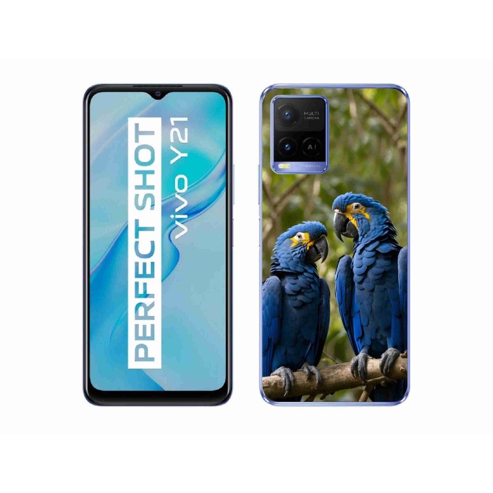 Gélový kryt mmCase na Vivo Y21/Y21s/Y33s - papagájové duo