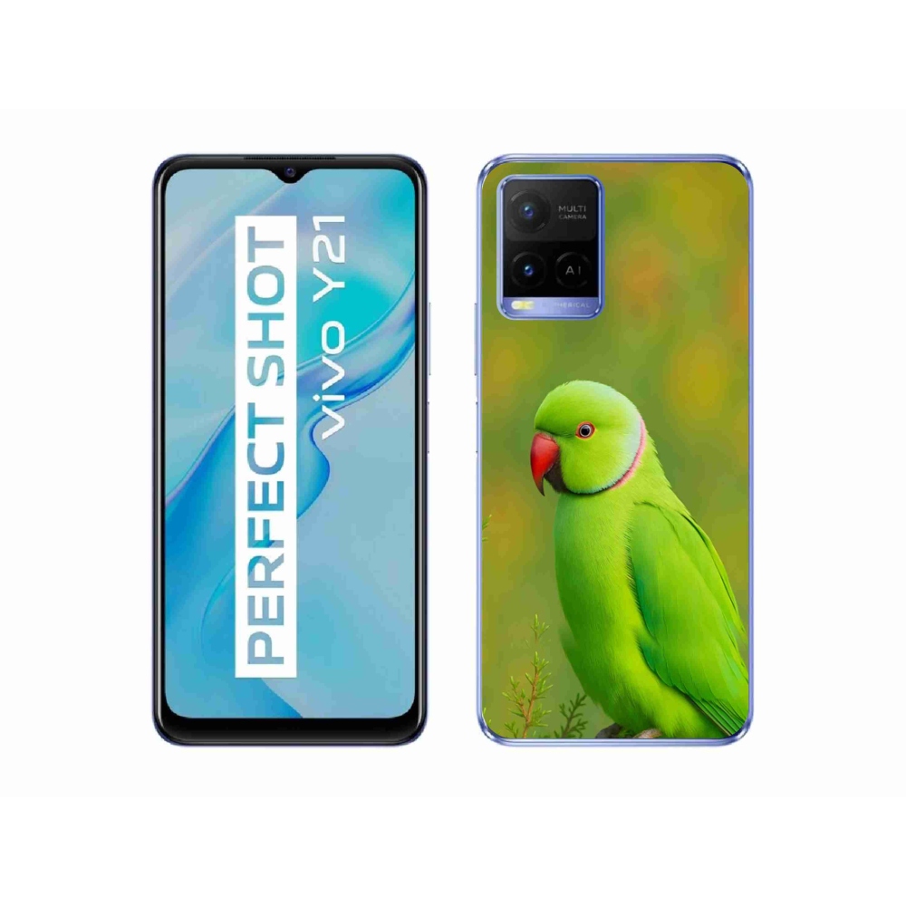 Gélový kryt mmCase na Vivo Y21/Y21s/Y33s - papagáj Alexandr 2
