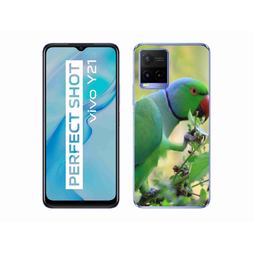 Gélový kryt mmCase na Vivo Y21/Y21s/Y33s - papagáj alender