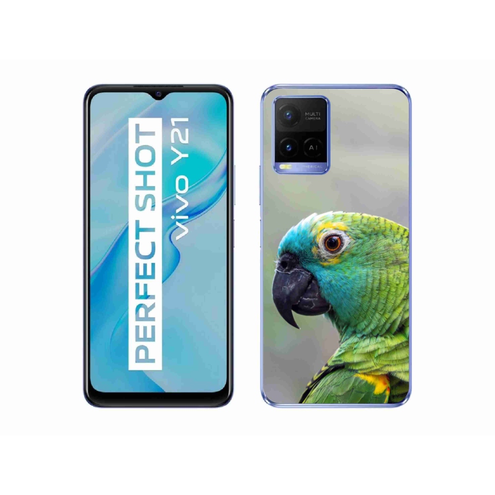 Gélový kryt mmCase na Vivo Y21/Y21s/Y33s - papagáj amazoňan