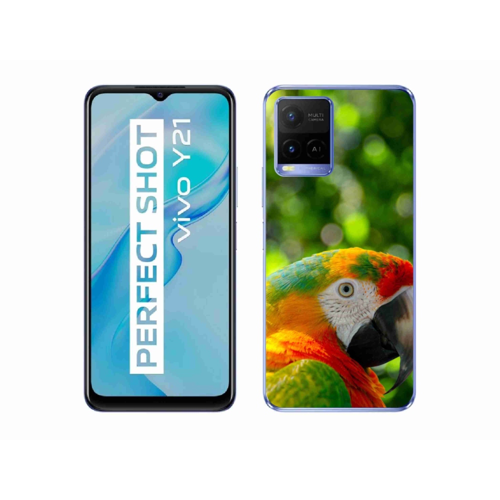 Gélový kryt mmCase na Vivo Y21/Y21s/Y33s - papagáj ara 3