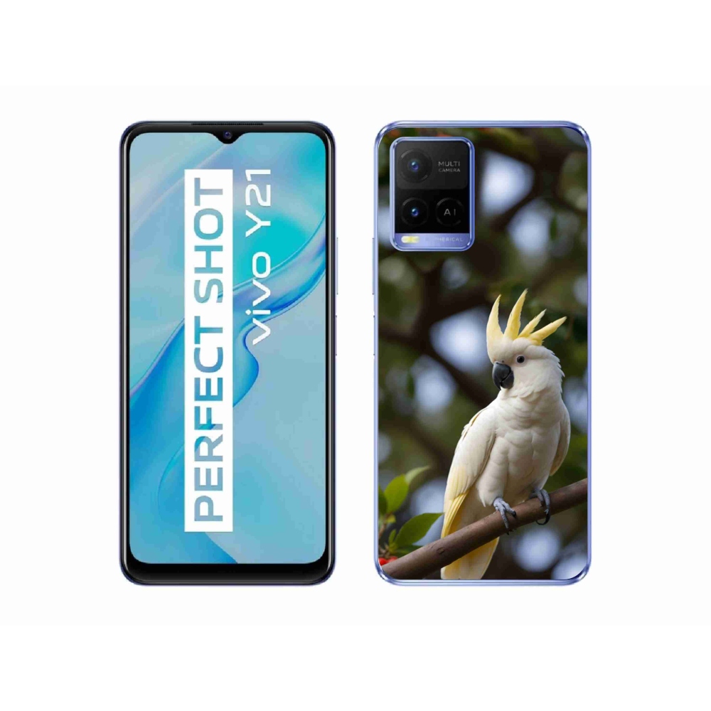 Gélový kryt mmCase na Vivo Y21/Y21s/Y33s - papagáj kakadu 3