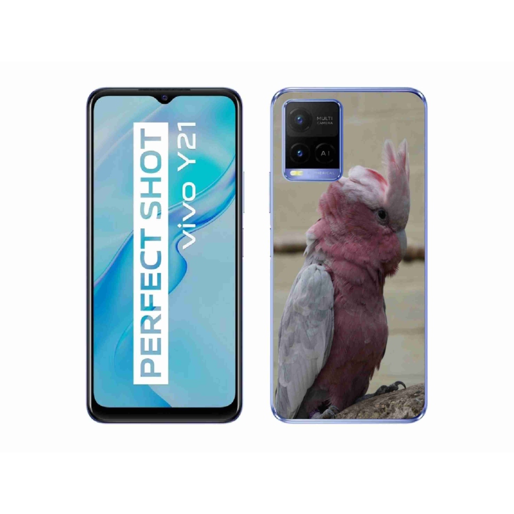Gélový kryt mmCase na Vivo Y21/Y21s/Y33s - papagáj kakadu ružový