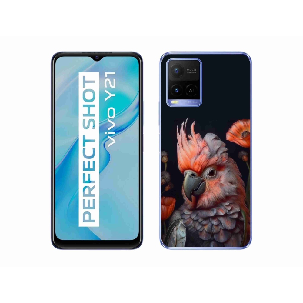 Gélový kryt mmCase na Vivo Y21/Y21s/Y33s - papagáj kakadu vo farbách