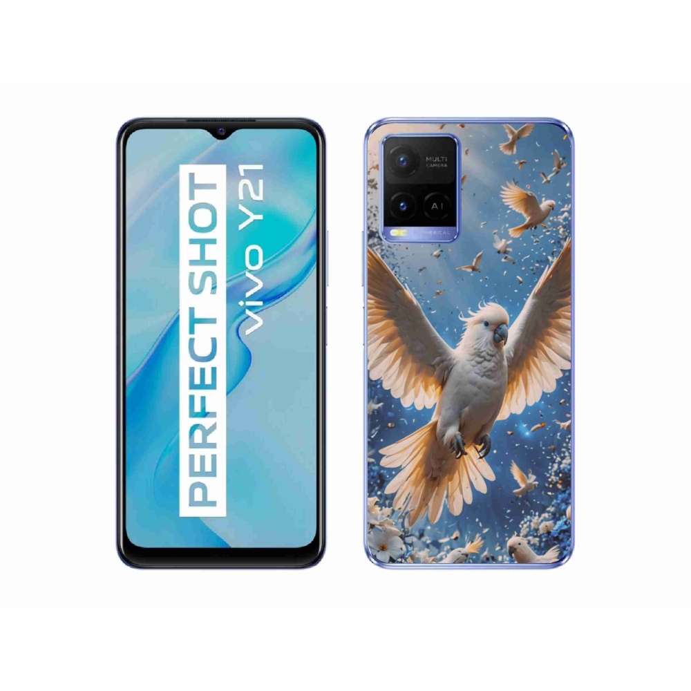 Gélový kryt mmCase na Vivo Y21/Y21s/Y33s - papagáj kakadu