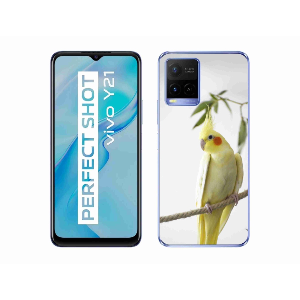 Gélový kryt mmCase na Vivo Y21/Y21s/Y33s - papagáj korela chocholatá
