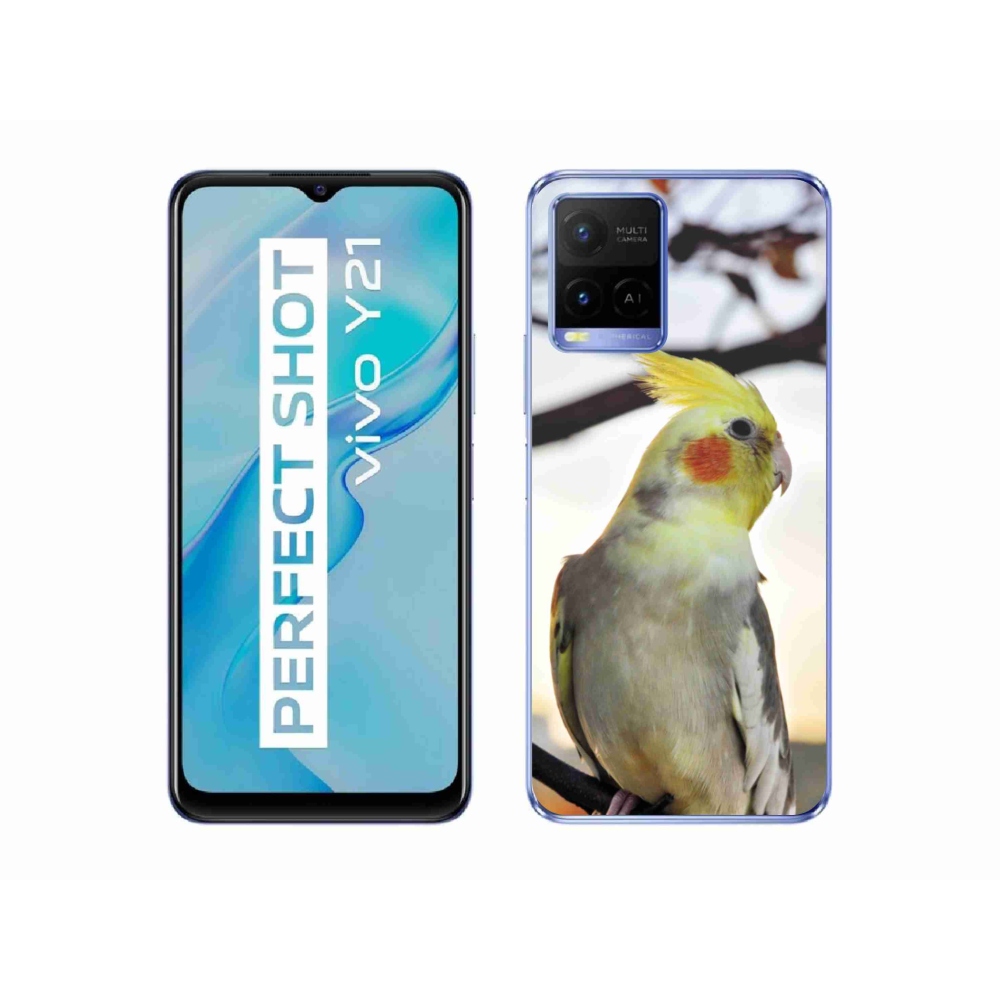 Gélový kryt mmCase na Vivo Y21/Y21s/Y33s - papagáj korela
