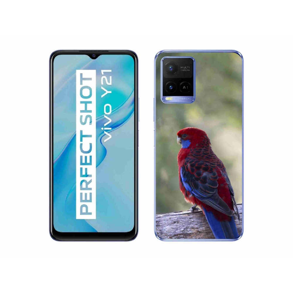 Gélový kryt mmCase na Vivo Y21/Y21s/Y33s - papagáj rosela