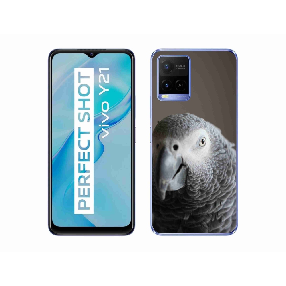 Gélový kryt mmCase na Vivo Y21/Y21s/Y33s - papagáj žako 2