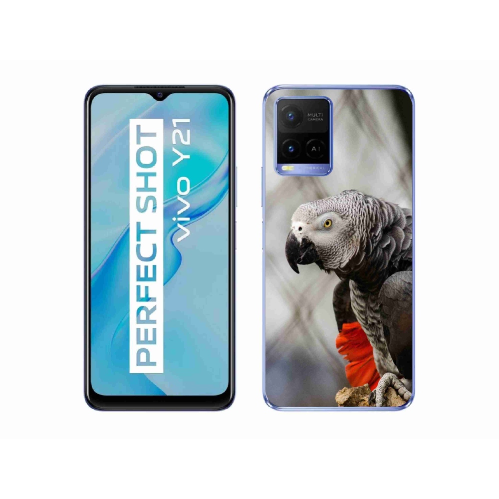 Gélový kryt mmCase na Vivo Y21/Y21s/Y33s - papagáj žako 3