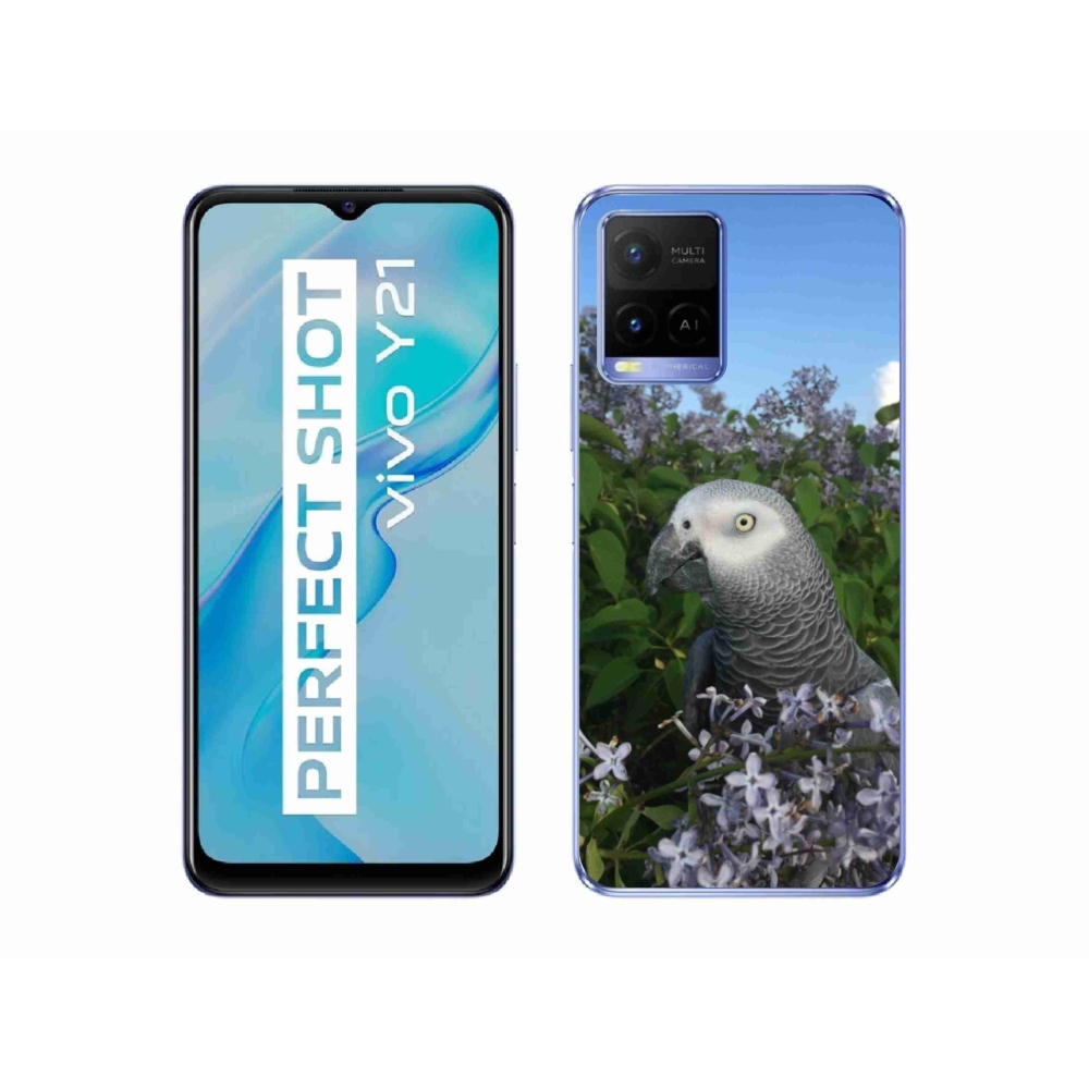 Gélový kryt mmCase na Vivo Y21/Y21s/Y33s - papagáj žako