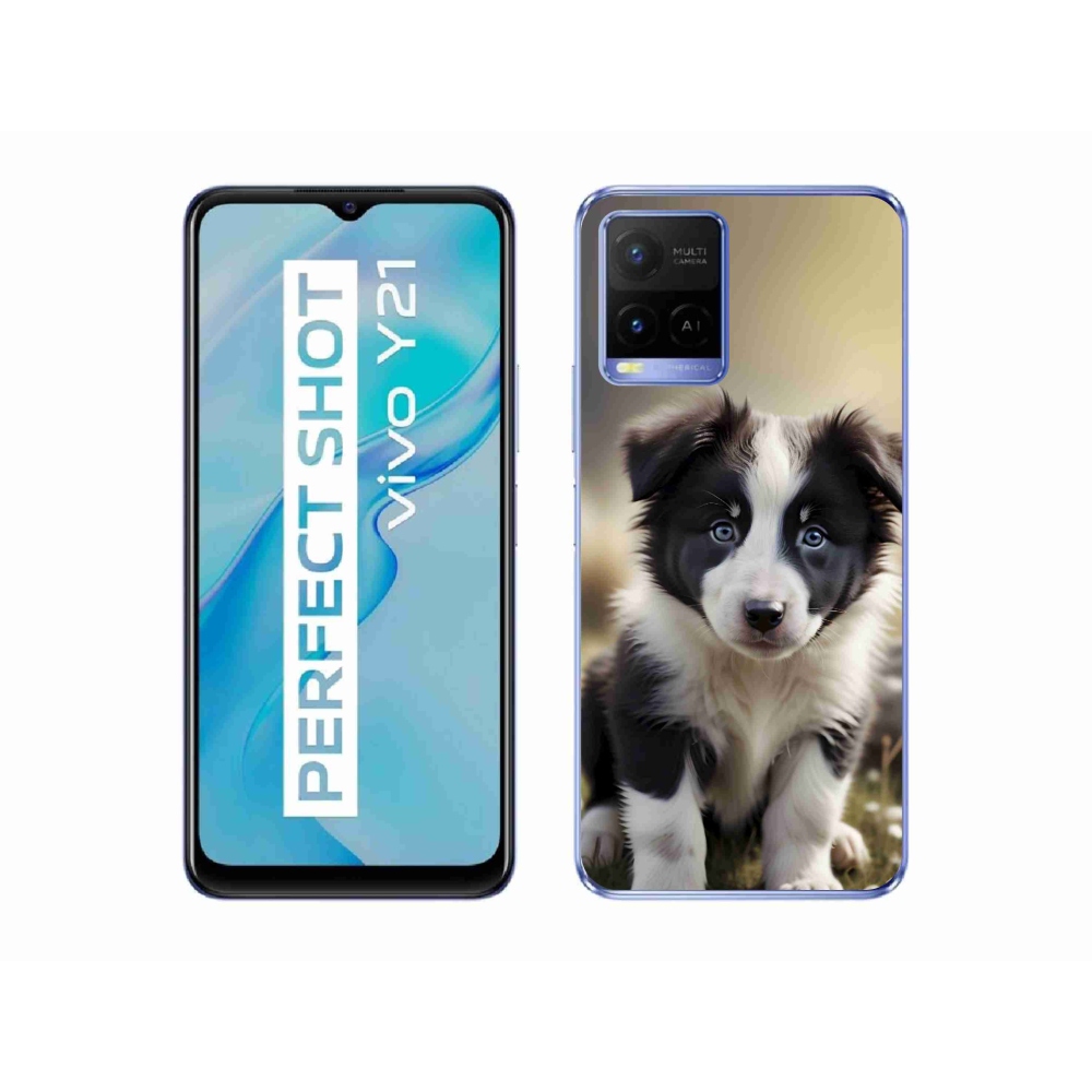 Gélový kryt mmCase na Vivo Y21/Y21s/Y33s - roztomilá border kólia