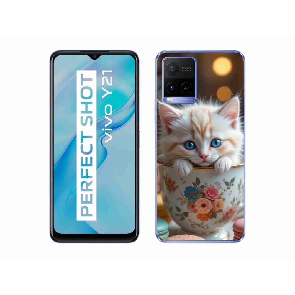 Gélový kryt mmCase na Vivo Y21/Y21s/Y33s - roztomilé mačiatko 6