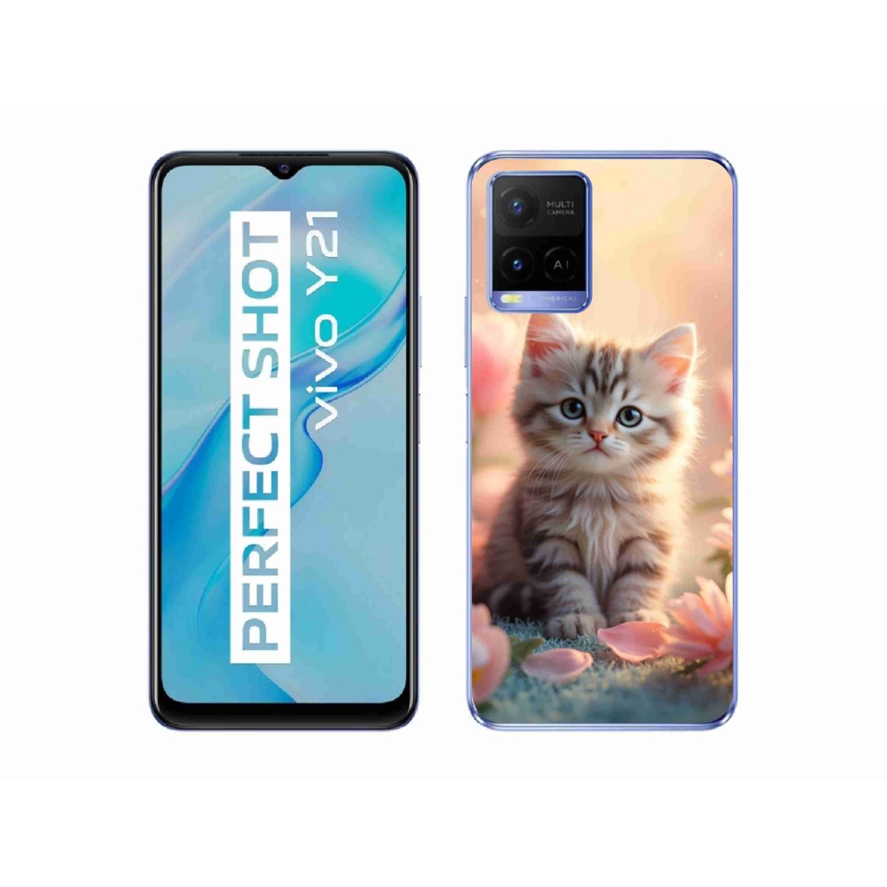 Gélový kryt mmCase na Vivo Y21/Y21s/Y33s - roztomilé mačiatko 8