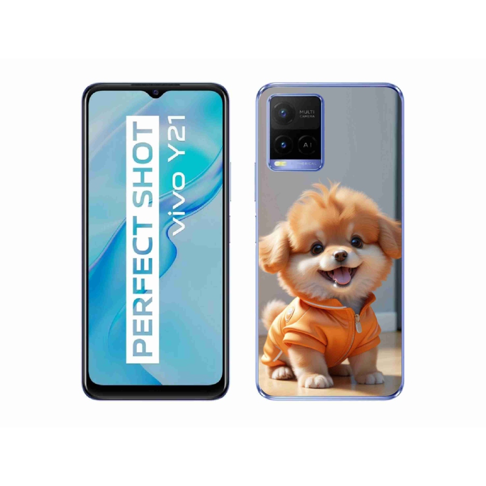 Gélový kryt mmCase na Vivo Y21/Y21s/Y33s - roztomilý pomeranian v mikine