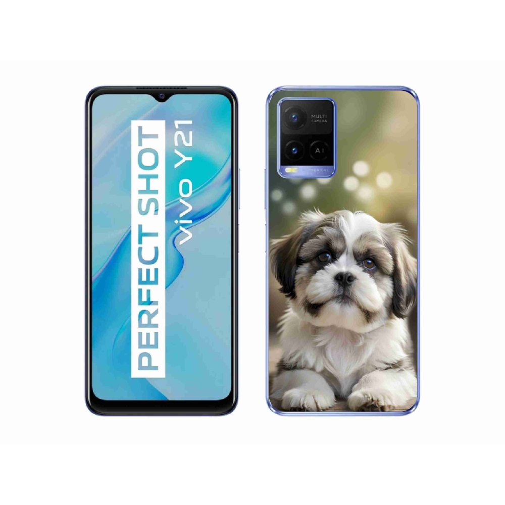 Gélový kryt mmCase na Vivo Y21/Y21s/Y33s - roztomilý shih-tzu