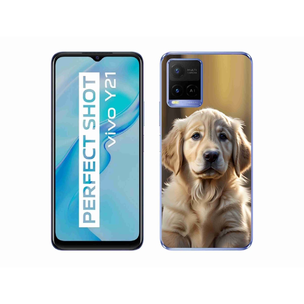 Gélový kryt mmCase na Vivo Y21/Y21s/Y33s - roztomilý zlatý retriever