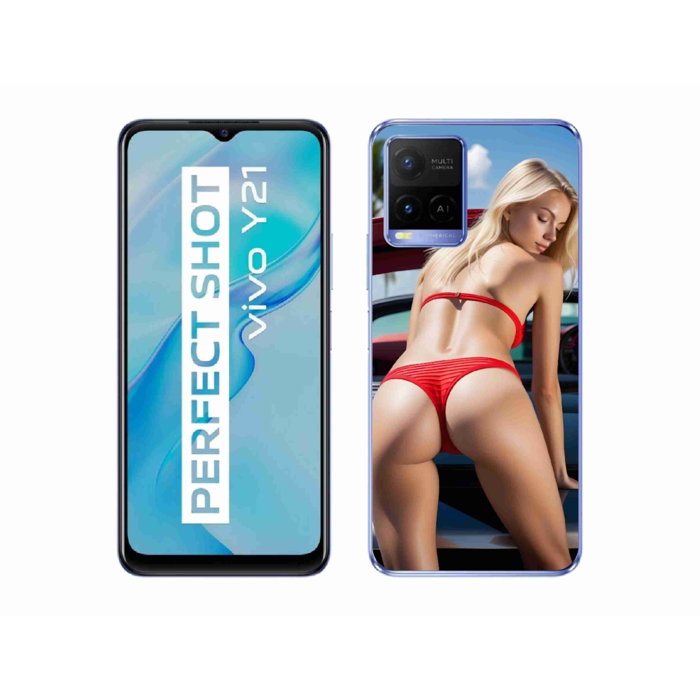 Gélový kryt mmCase na Vivo Y21/Y21s/Y33s - sexy žena 2