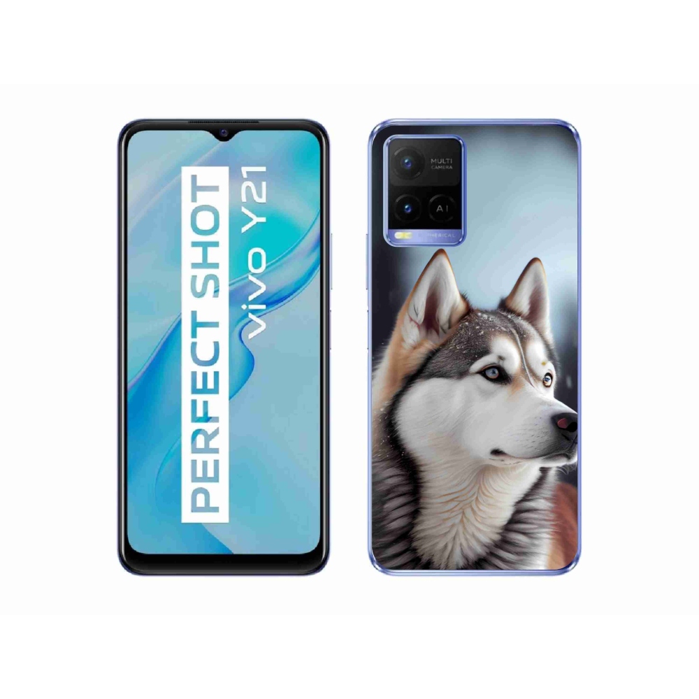 Gélový kryt mmCase na Vivo Y21/Y21s/Y33s - sibírsky husky