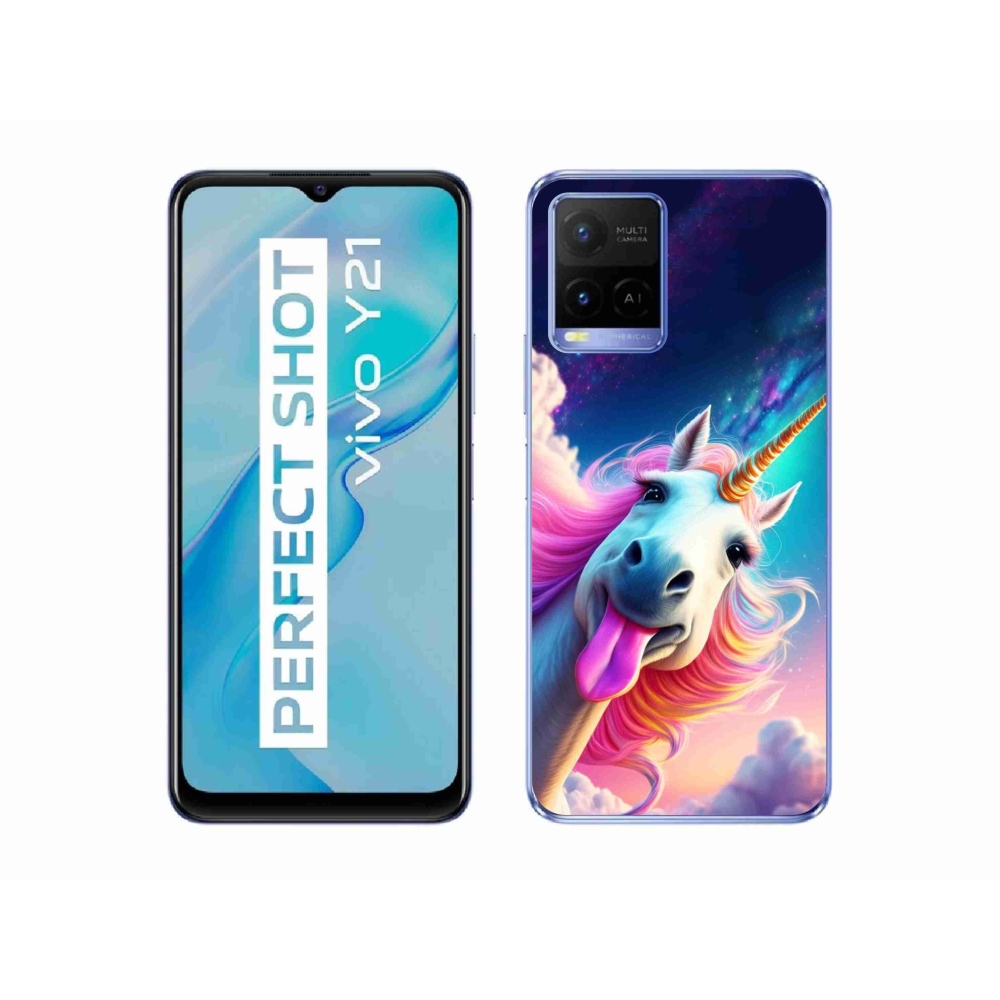 Gélový kryt mmCase na Vivo Y21/Y21s/Y33s - šialený jednorožec