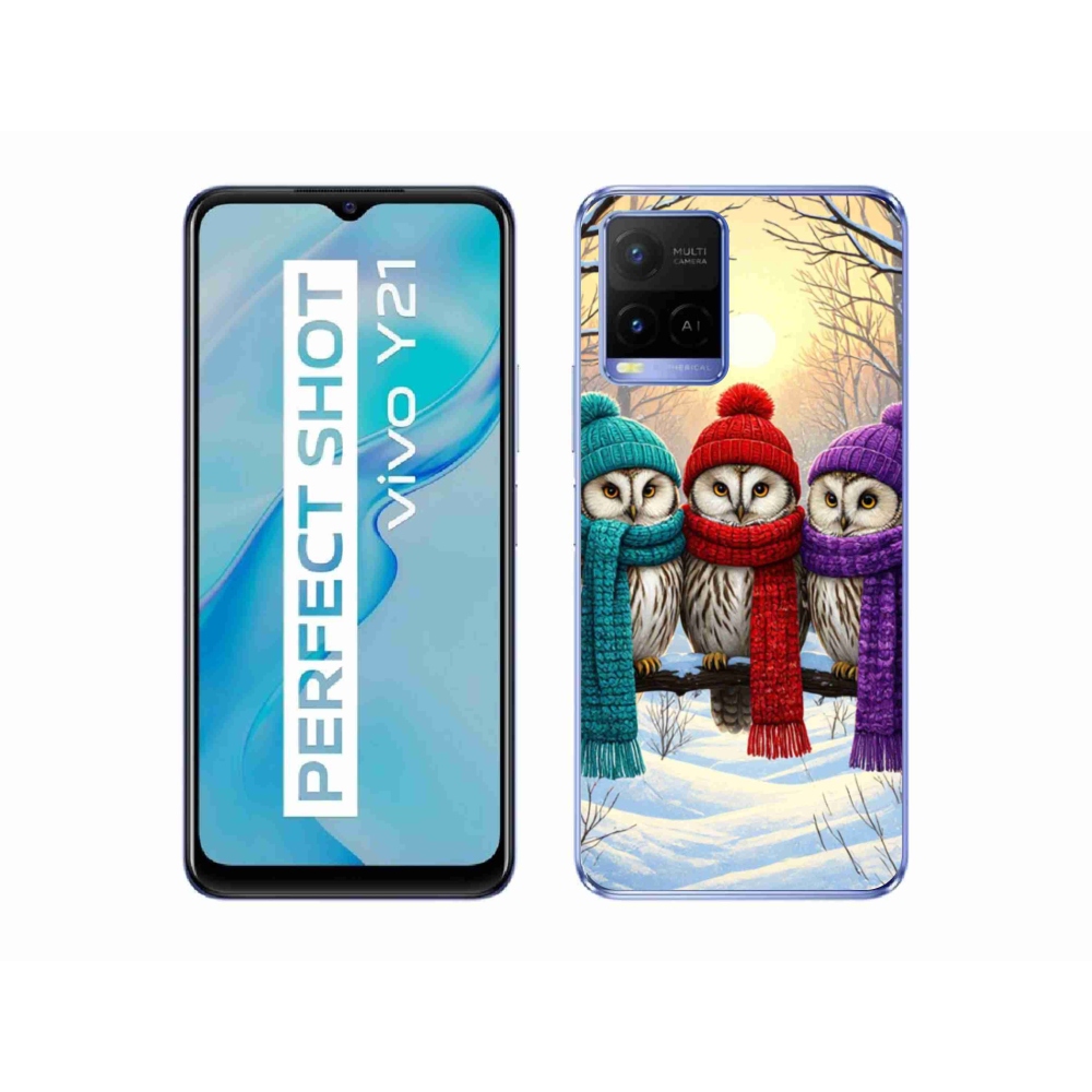 Gélový kryt mmCase na Vivo Y21/Y21s/Y33s - soví priatelia
