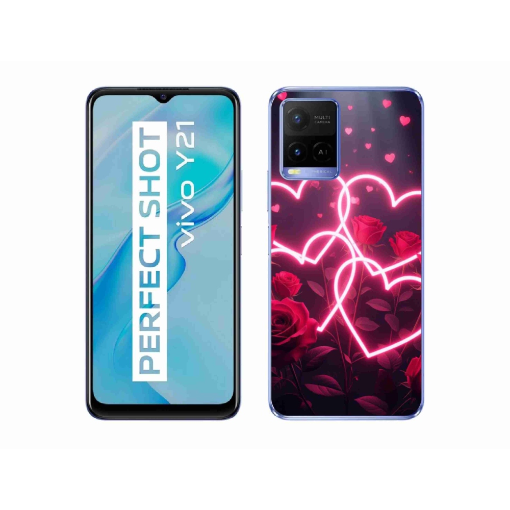Gélový kryt mmCase na Vivo Y21/Y21s/Y33s - srdce lásky