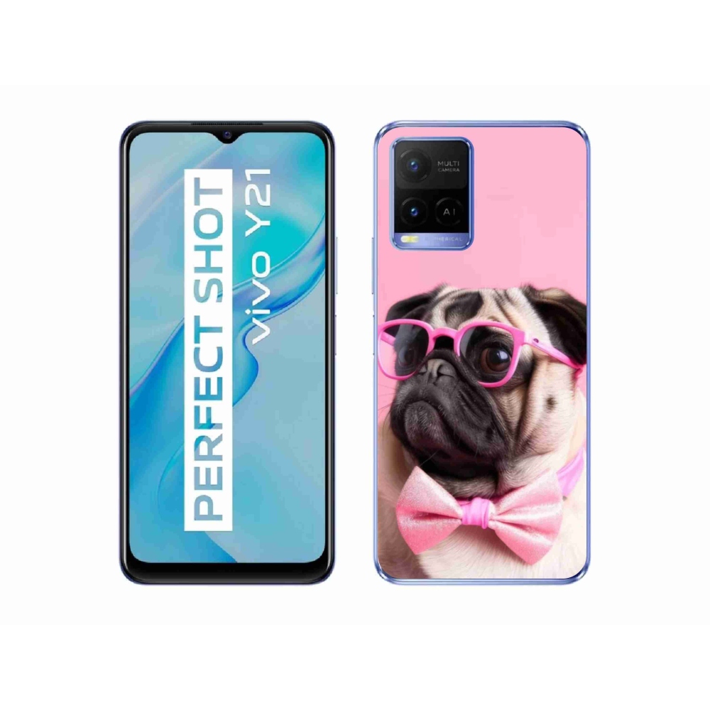 Gélový kryt mmCase na Vivo Y21/Y21s/Y33s - štýlový mops