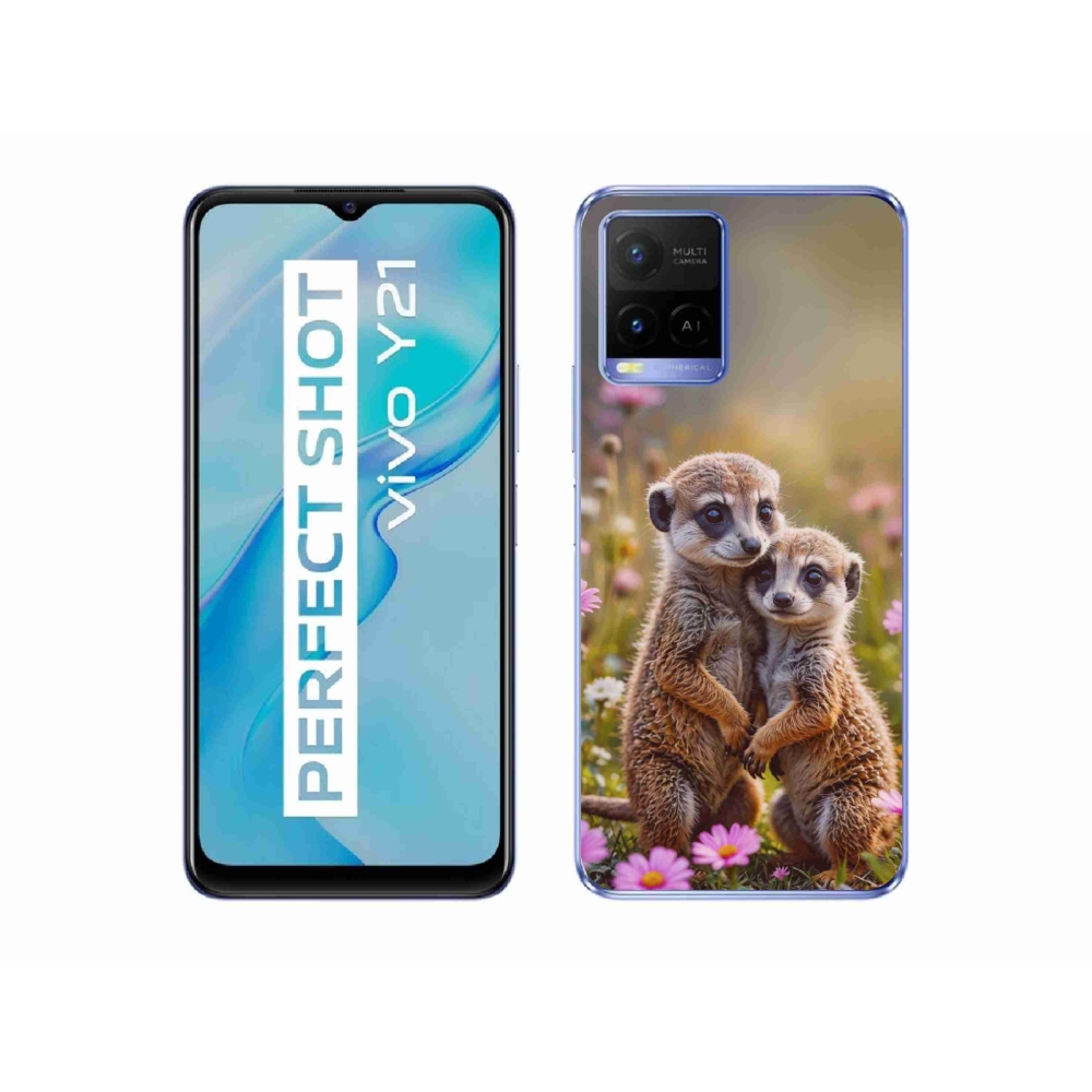 Gélový kryt mmCase na Vivo Y21/Y21s/Y33s - surikatí duo