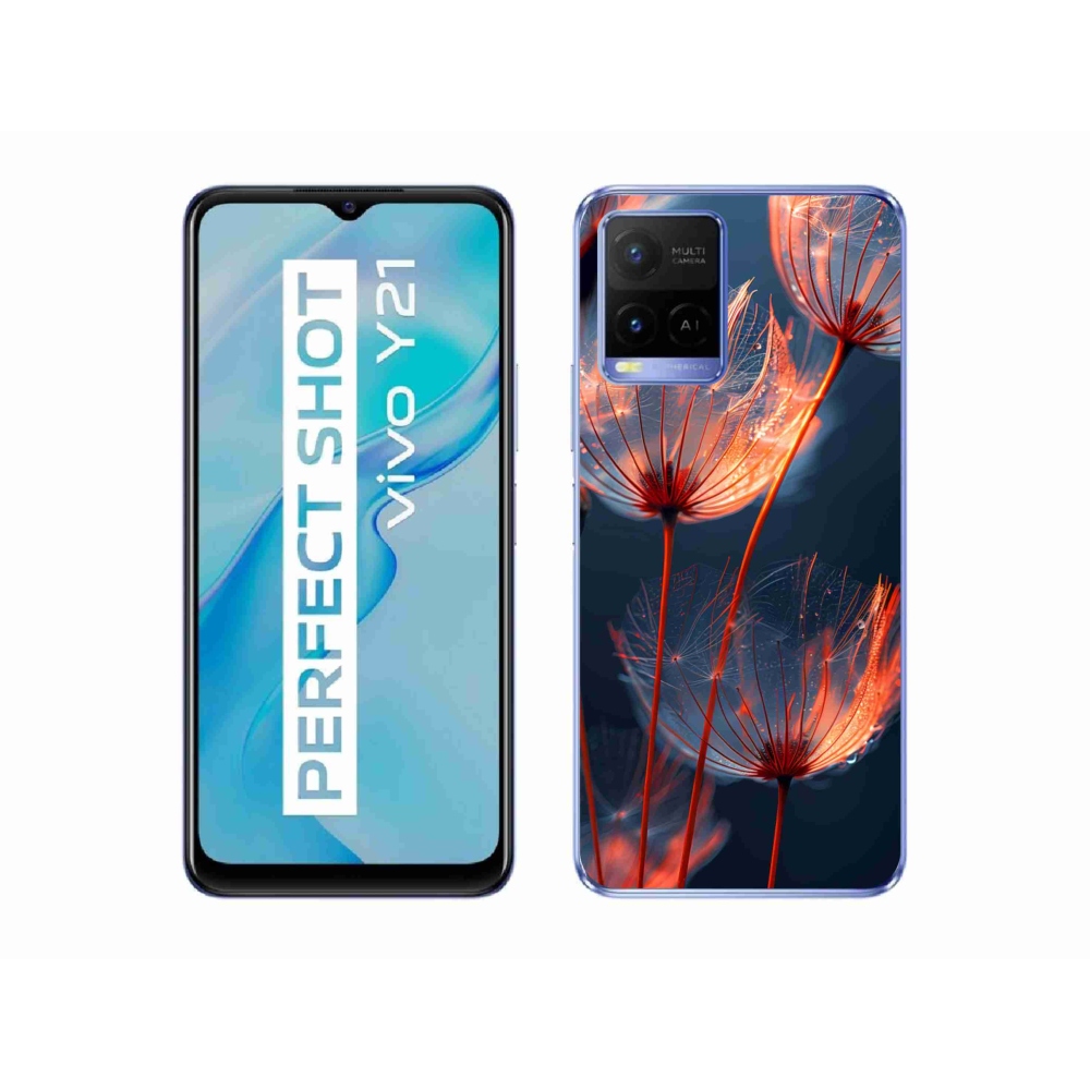 Gélový kryt mmCase na Vivo Y21/Y21s/Y33s - svetielkujúce páperie