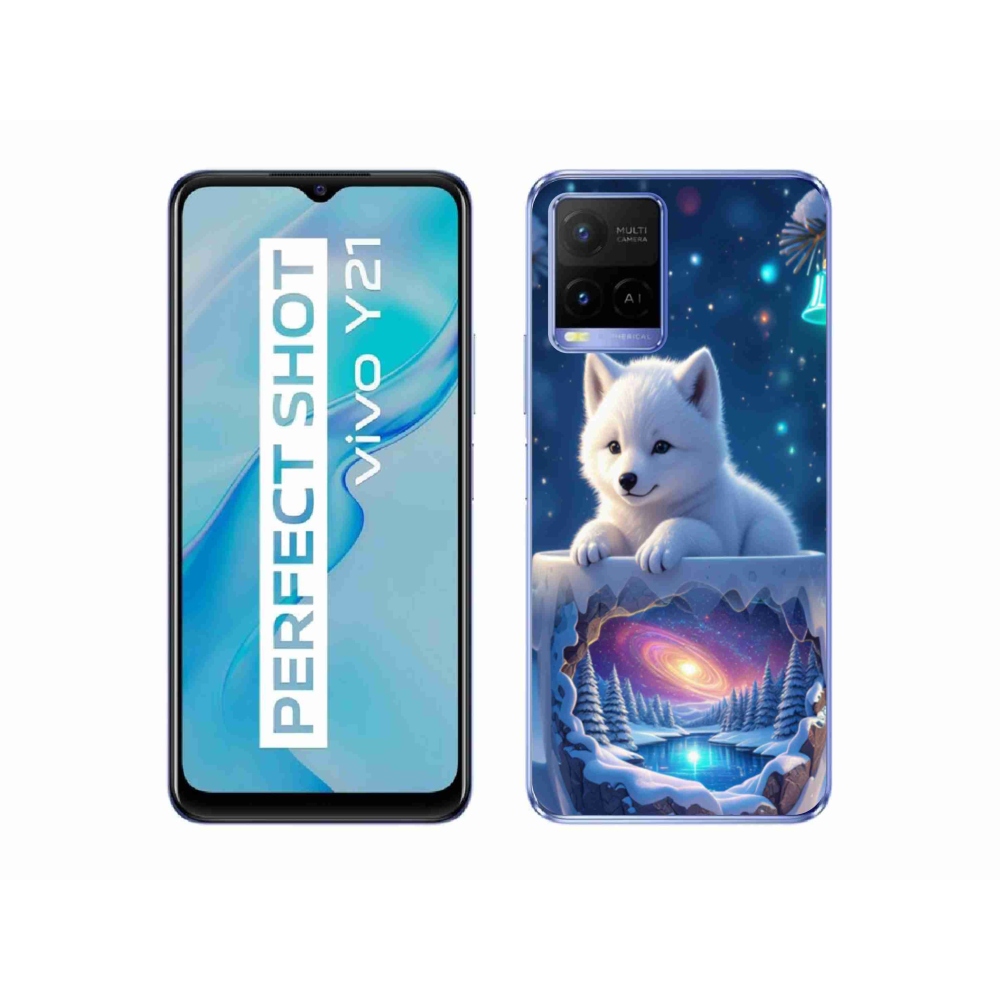 Gélový kryt mmCase na Vivo Y21/Y21s/Y33s - vianočné šteňa