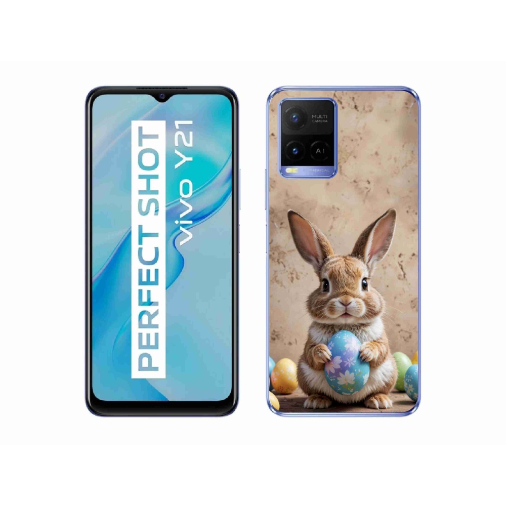Gélový kryt mmCase na Vivo Y21/Y21s/Y33s - veľkonočný zajačik