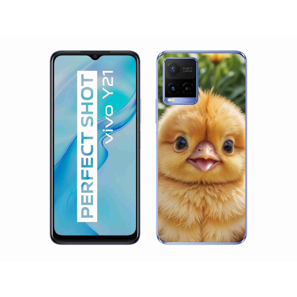 Gélový kryt mmCase na Vivo Y21/Y21s/Y33s - veselé kuriatko