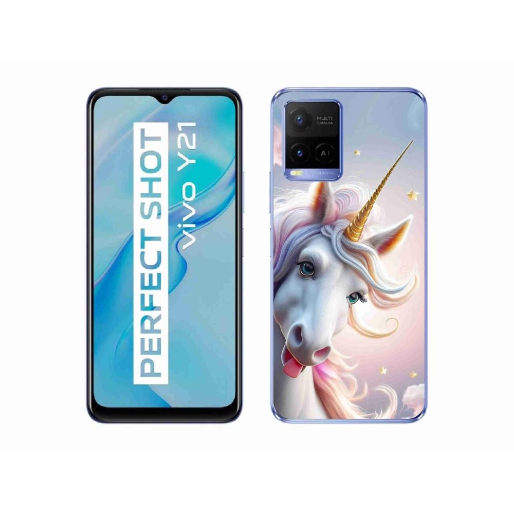 Gélový kryt mmCase na Vivo Y21/Y21s/Y33s - veselý jednorožec