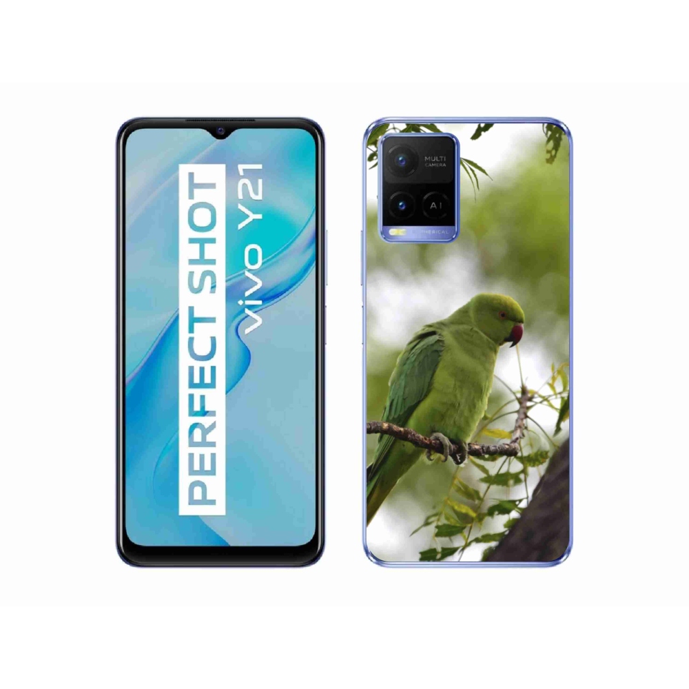 Gélový kryt mmCase na Vivo Y21/Y21s/Y33s - zelený papagáj