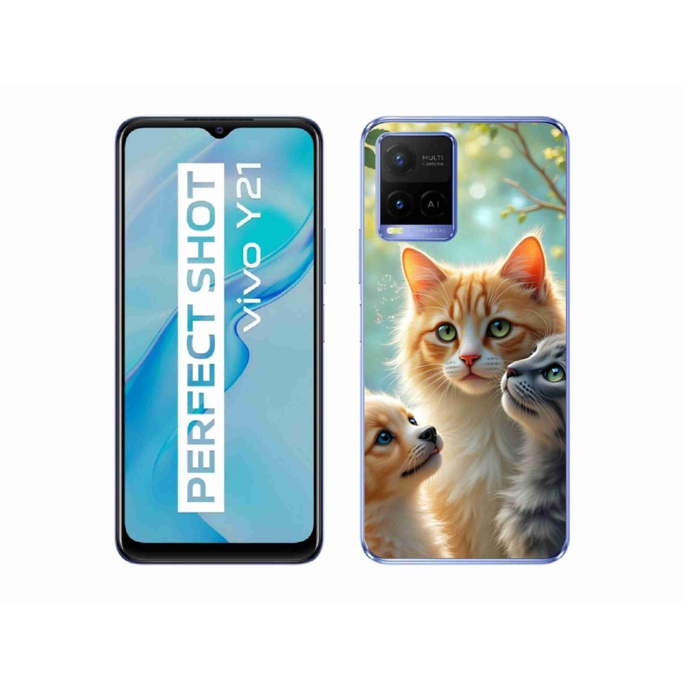 Gélový kryt mmCase na Vivo Y21/Y21s/Y33s - zvieracie priateľstvo 2