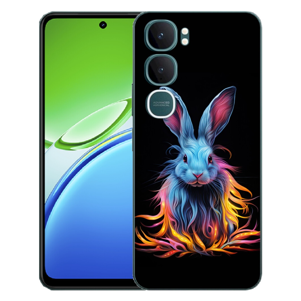 Gélový kryt mmCase na Vivo Y21d - abstraktný zajac