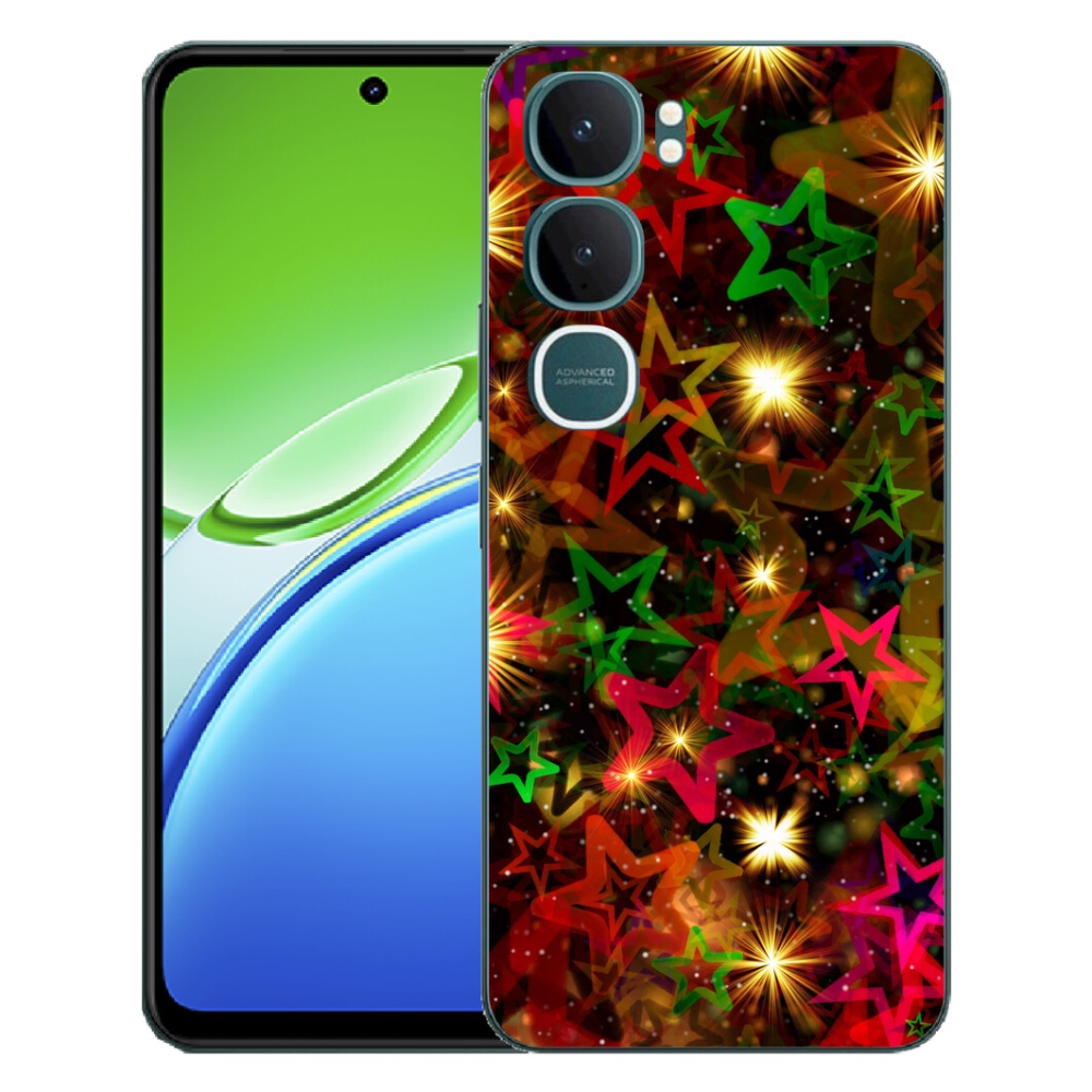 Gélový kryt mmCase na Vivo Y21d - farebné hviezdičky