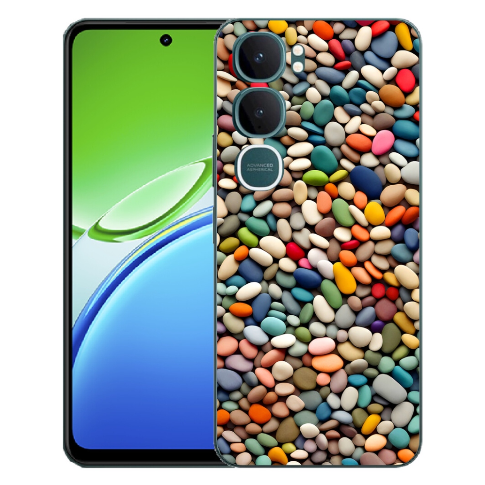 Gélový kryt mmCase na Vivo Y21d - farebné kamienky 2