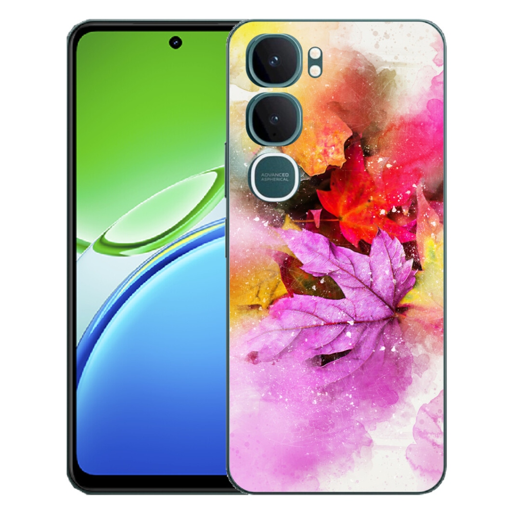 Gélový kryt mmCase na Vivo Y21d - farebné listy