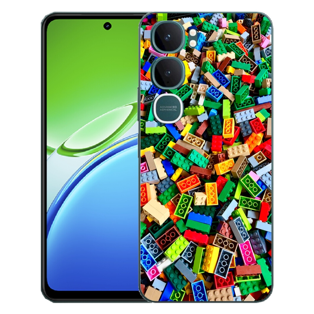 Gélový kryt mmCase na Vivo Y21d - farebné stavebné kocky